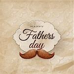 Card with mustache for Father s Day. EPS 10 vector file included