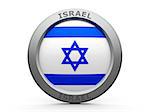 Emblem - Flag of Israel - isolated on white, three-dimensional rendering, 3D illustration