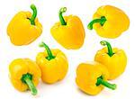 Yellow pepper isolated on a white background with a clipping path