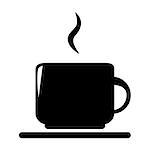 Vector silhouette of coffee and tea cup.