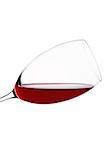 Red wine glass isolated on white background. Still life