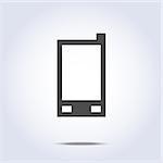 Mobile phone icon in vector gray colors