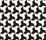 Vector Seamless Black And White  Geometric Triangle Shape Tessellation Pattern Abstract Background