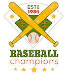 Vector vintage logo for baseball. Emblem for baseball.