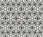 Vector Seamless Hexagon Rounded Grid Pattern