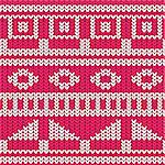 Abstract vector seamless knitted pattern christmas sweater design