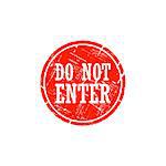 Do not enter grungy stamp vector isolated on white background