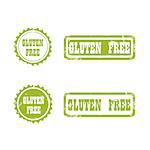 GLUTEN FREE stamp vector grunge design with scratches. Color is easily changed.