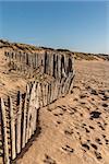 Fence on the beach of la Mine in Jard-sur-Mer (Vendee, France)