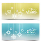 Vector Christmas background, Merry Christmas banners with snow