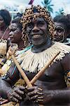 Traditionally dressed man from a Bamboo band, Buka, Bougainville, Papua New Guinea, Pacific