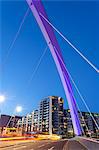 Clyde Arc (Squinty Bridge), Finnieston, River Clyde, Glasgow, Scotland, United Kingdom, Europe