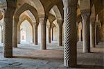 The 48 carved column prayer hall, Masjed-e Vakil (Regent's Mosque), Shiraz, Iran, Middle East