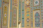 Tiling on facade, Aramgah-e Shah-e Cheragh (Mausoleum of the King of Light), Shiraz, Iran, Middle East