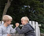 Boys arm wrestling