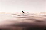 Woman kayaking on Lake Tahoe, California, USA