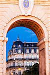 Porte du Peyrou - triumphal arch in Montpellier. Montpellier, Occitanie, France.