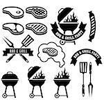 Barbecue party emblem  - bbq and grill