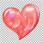 Heart on Valentines Day on transparent background. isolated vector illustration