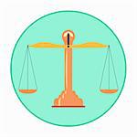 Balance Scales icon. Vector illustration, isolated from background