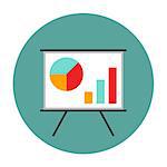 Schedule on the whiteboard. Chart Presentation Icon