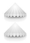 detailed illustration of white conical awnings, eps10 vector