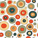 Funny circles colorful, seamless pattern for your design. Vector illustration