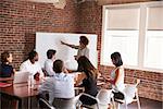 Mature Businesswoman Addressing Boardroom Meeting