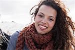 Portrait of young woman at beach, Western Cape, South Africa