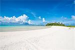 White sand beach on a little island in the lagoon of Wallis, Wallis and Futuna, Pacific