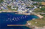 France, Brittany, Morbihan. Kerroc'h. Aerial view.