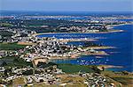 France, Brittany, Morbihan. Aerial view. Pointe du Talus. Larmor-Plage.