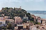 High angle view of cityscape, Lisbon, Portugal