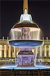 Fountain with cathedral at St Peter Square, Rome, Italy