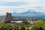 View over Yerevan and Mount Ararat, Yerevan, Armenia, Caucasus, Asia