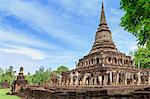 Temple in Si Satchanalai decorated with elephant sculptures, Sukhothai, UNESCO World Heritage Site, Thailand, Southeast Asia, Asia