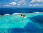 Aerial of the lagoon of Wallis, Wallis and Futuna, South Pacific, Pacific