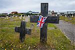 Cemetery in Stanley, capital of the Falkland Islands, South America