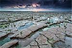 cracked mud on Watten sea coast at low tide