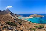 panoramic view of the most beautiful beach of the Crete - Balos lagoon