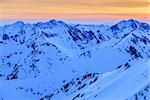 beautiful sunset in the Fagaras Mountains, Romania