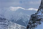 landscape mountain in winter. Fagaras Mountains, Romania