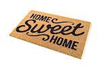 Home Sweet Home Welcome Mat Isolated on a White Background.