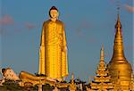 The Laykyun Sekkya Buddha giants statues standing and reclining near Monywa Myanmar