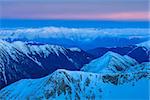 after sunset in the Fagaras Mountains, Romania