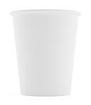 White Paper Cup close up. Isolated on white. 3D illustration
