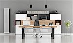 Modern office with minimalist furniture - 3d rendering