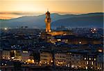 Aerial view on Florence in early morning, Italy