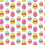 Easter eggs cute seamless pattern, endless backdrop. Colorful eggs background, texture, digital paper. Vector illustration
