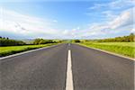 Road in Countryside in Spring, Birkenfeld, Franconia, Bavaria, Germany